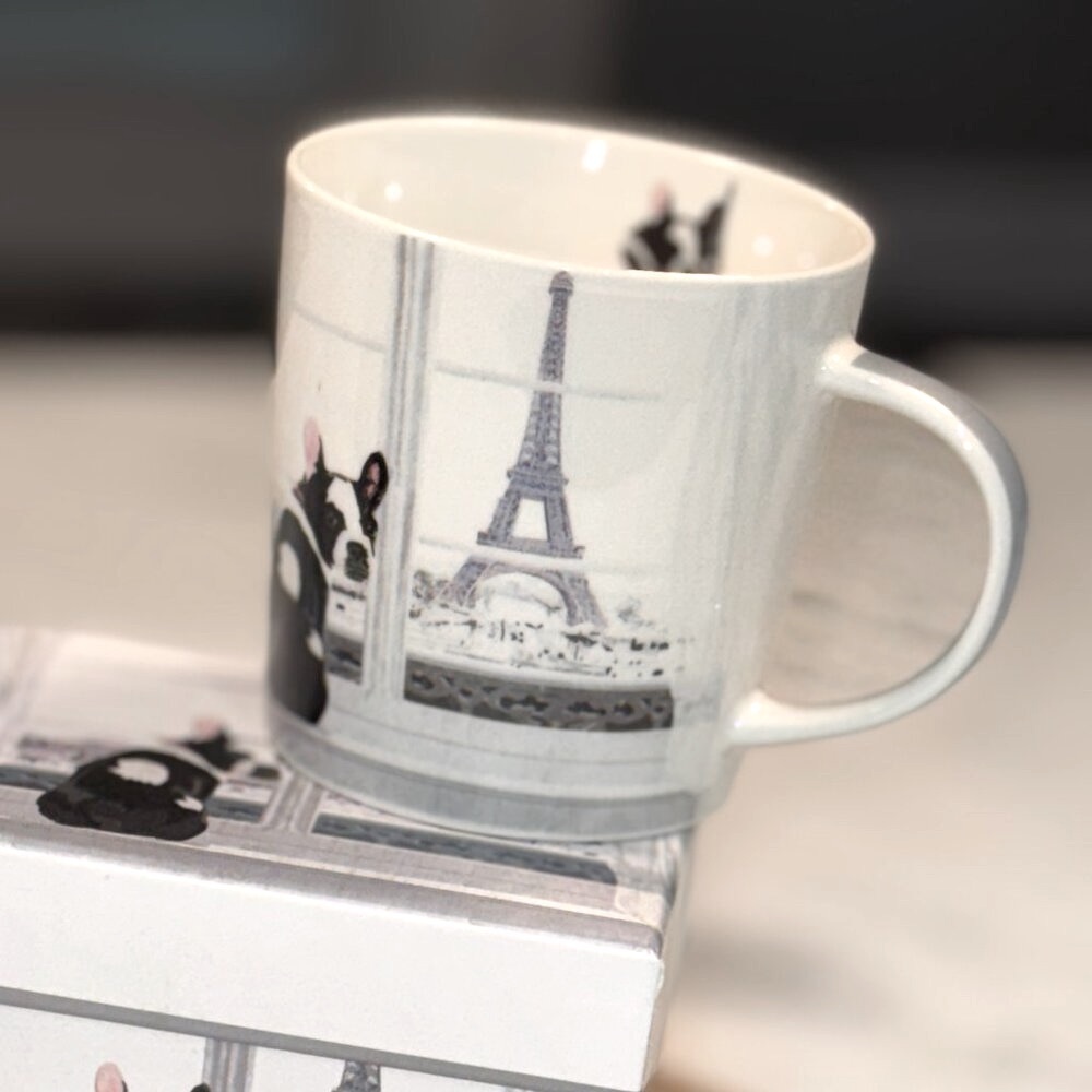 French Bulldog / Boston Terrier Paperproducts Design Remi a' Paris Mug and Box